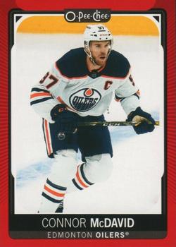 2021-22 O-Pee-Chee - Red Border #1 Connor McDavid Front