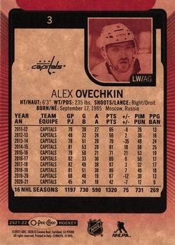 2021-22 O-Pee-Chee - Red Border #3 Alex Ovechkin Back
