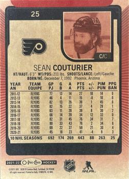 2021-22 O-Pee-Chee - Red Border #25 Sean Couturier Back
