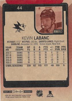 2021-22 O-Pee-Chee - Red Border #44 Kevin Labanc Back