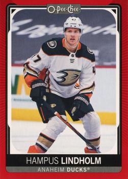 2021-22 O-Pee-Chee - Red Border #89 Hampus Lindholm Front