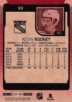 2021-22 O-Pee-Chee - Red Border #99 Kevin Rooney Back