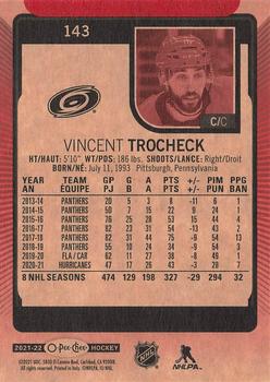 2021-22 O-Pee-Chee - Red Border #143 Vincent Trocheck Back