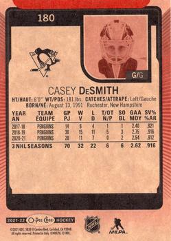 2021-22 O-Pee-Chee - Red Border #180 Casey DeSmith Back