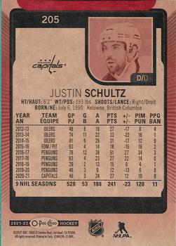 2021-22 O-Pee-Chee - Red Border #205 Justin Schultz Back