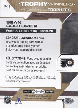 2021-22 O-Pee-Chee - Patches #P-16 Sean Couturier Back