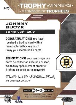 2021-22 O-Pee-Chee - Patches #P-73 Johnny Bucyk Back