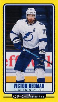 2021-22 O-Pee-Chee - O-Pee-Chee Premier Tallboys Yellow Border #P-21 Victor Hedman Front
