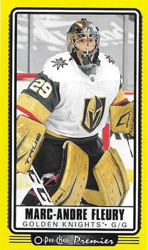 2021-22 O-Pee-Chee - O-Pee-Chee Premier Tallboys Yellow Border #P-31 Marc-Andre Fleury Front