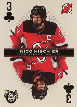 2021-22 O-Pee-Chee - Playing Cards #3♣ Nico Hischier Front
