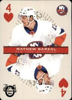 2021-22 O-Pee-Chee - Playing Cards #4♥ Mathew Barzal Front
