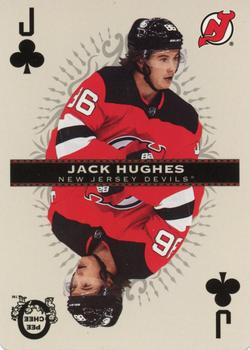 2021-22 O-Pee-Chee - Playing Cards #J♣ Jack Hughes Front