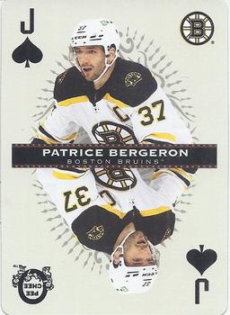 2021-22 O-Pee-Chee - Playing Cards #J♠ Patrice Bergeron Front