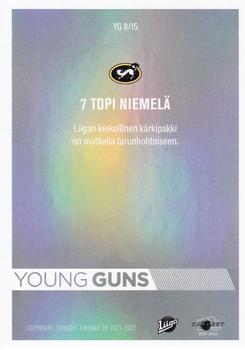 2021-22 Cardset Finland - Young Guns #YG 8 Topi Niemelä Back