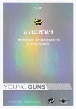 2021-22 Cardset Finland - Young Guns #YG 11 Ville Petman Back