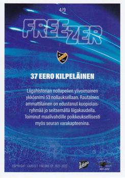 2021-22 Cardset Finland - Freezer #4 Eero Kilpeläinen Back