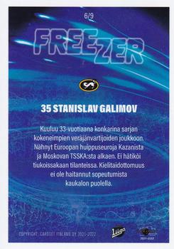 2021-22 Cardset Finland - Freezer #6 Stanislav Galimov Back
