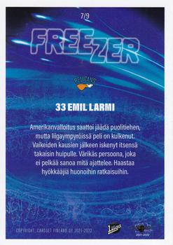 2021-22 Cardset Finland - Freezer #7 Emil Larmi Back