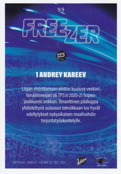 2021-22 Cardset Finland - Freezer #9 Andrei Kareyev Back
