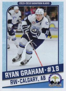 2015-16 Saskatoon Blades (WHL) #4 Ryan Graham Front