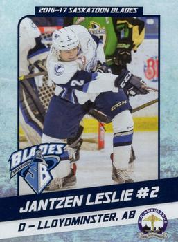 2016-17 Saskatoon Blades (WHL) #1 Jantzen Leslie Front