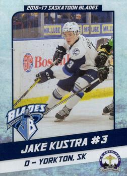 2016-17 Saskatoon Blades (WHL) #2 Jake Kustra Front