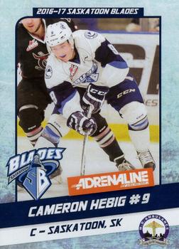 2016-17 Saskatoon Blades (WHL) #6 Cameron Hebig Front