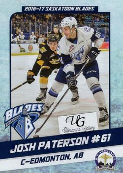 2016-17 Saskatoon Blades (WHL) #24 Josh Paterson Front