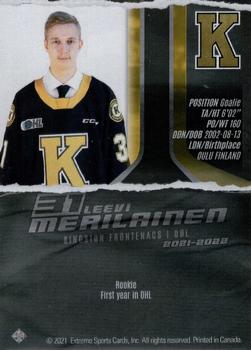2021-22 Extreme Kingston Frontenacs (OHL) #1 Leevi Merilainen Back