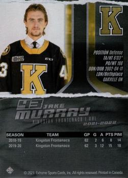 2021-22 Extreme Kingston Frontenacs (OHL) #7 Jake Murray Back