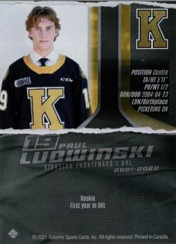 2021-22 Extreme Kingston Frontenacs (OHL) #18 Paul Ludwinski Back