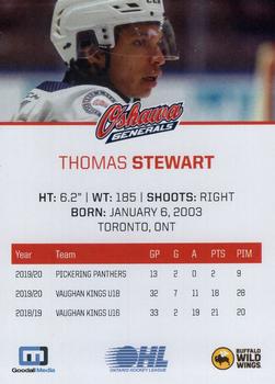 2021-22 Oshawa Generals (OHL) #NNO Thomas Stewart Back