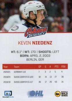 2021-22 Oshawa Generals (OHL) #NNO Kevin Niedenz Back