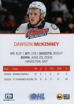 2021-22 Oshawa Generals (OHL) #NNO Dawson McKinney Back