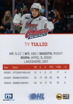 2021-22 Oshawa Generals (OHL) #NNO Ty Tullio Back