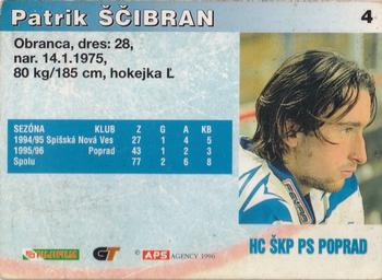 1996-97 APS HESR (Slovak) #4 Patrik Scibran Back