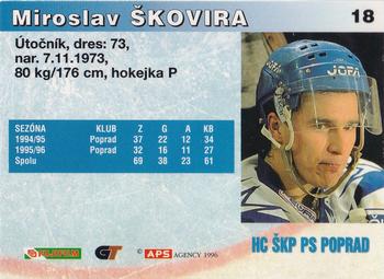 1996-97 APS HESR (Slovak) #18 Miroslav Skovira Back