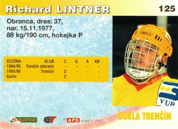 1996-97 APS HESR (Slovak) #125 Richard Lintner Back