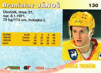 1996-97 APS HESR (Slovak) #130 Branislav Janos Back