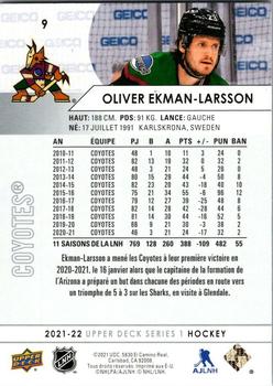 2021-22 Upper Deck - French #9 Oliver Ekman-Larsson Back