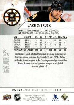 2021-22 Upper Deck - French #15 Jake DeBrusk Back