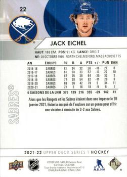 2021-22 Upper Deck - French #22 Jack Eichel Back