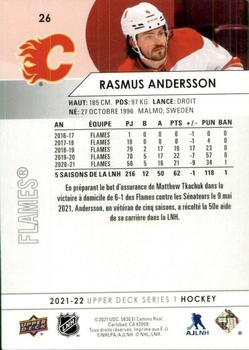 2021-22 Upper Deck - French #26 Rasmus Andersson Back