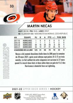 2021-22 Upper Deck - French #33 Martin Necas Back