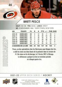 2021-22 Upper Deck - French #35 Brett Pesce Back