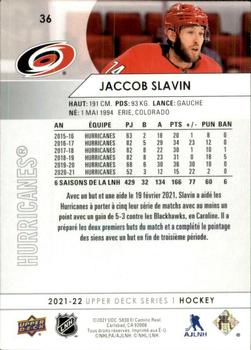 2021-22 Upper Deck - French #36 Jaccob Slavin Back