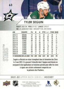 2021-22 Upper Deck - French #63 Tyler Seguin Back