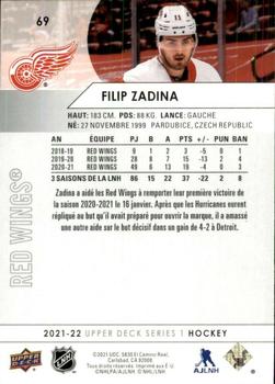 2021-22 Upper Deck - French #69 Filip Zadina Back