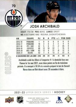 2021-22 Upper Deck - French #70 Josh Archibald Back