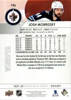 2021-22 Upper Deck - French #196 Josh Morrissey Back